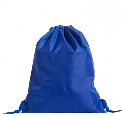 Deidentified Blue Drawstring Bag with Grey String RRP 2.49 CLEARANCE XL 59p or 2 for 1